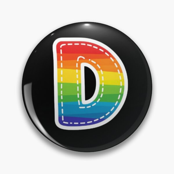 Item preview, Patch letter D rainbow designed and sold by StickersRyous.
