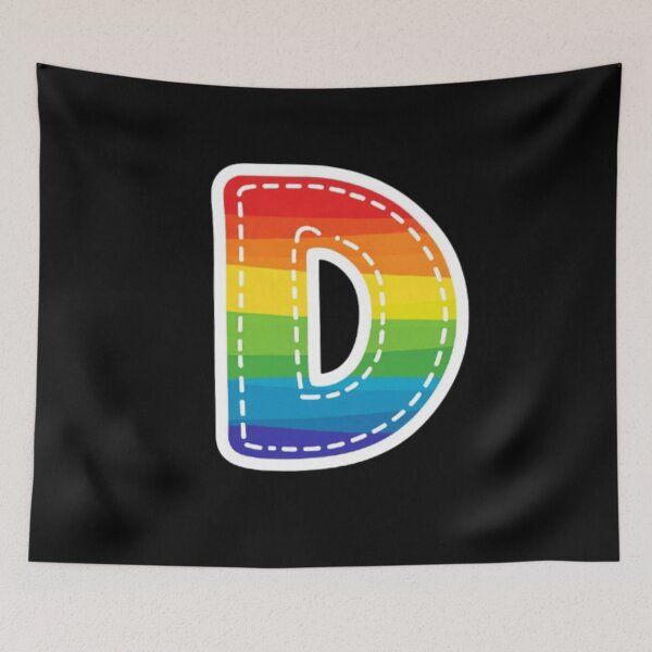 Item preview, Patch letter D rainbow designed and sold by StickersRyous.