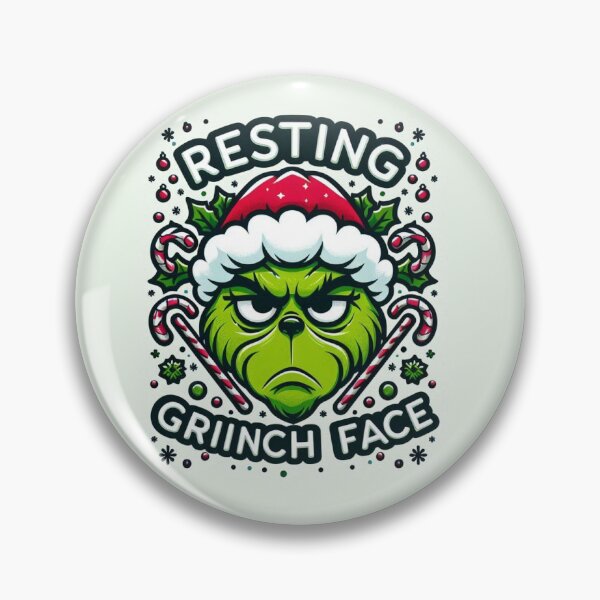 Item preview, Resting Grinch Face - Funny Christmas Design designed and sold by Kembly18.