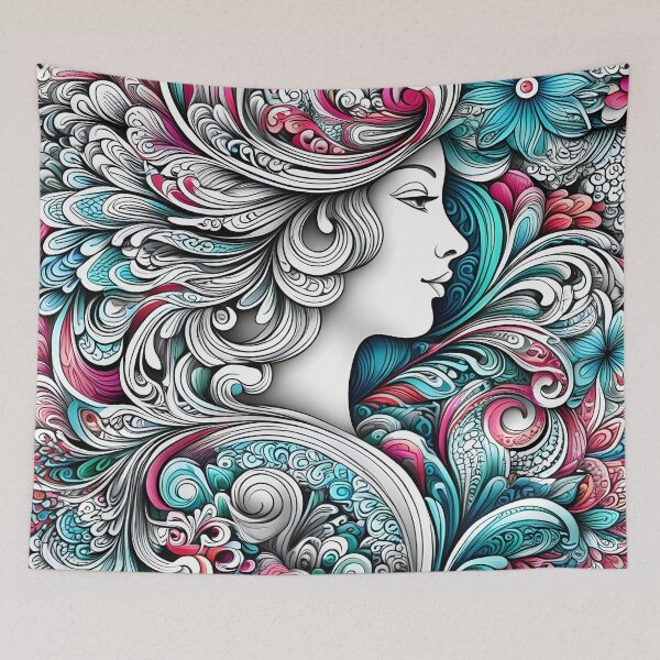 Item preview, girl in garden designed and sold by aliraweb.