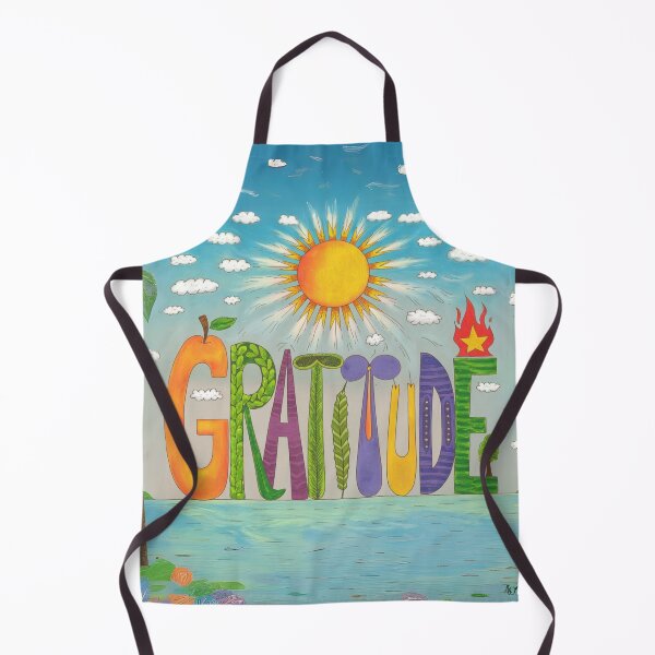 Item preview, Gratitude Typography with Nature Elements designed and sold by ArtemisDesignAI.