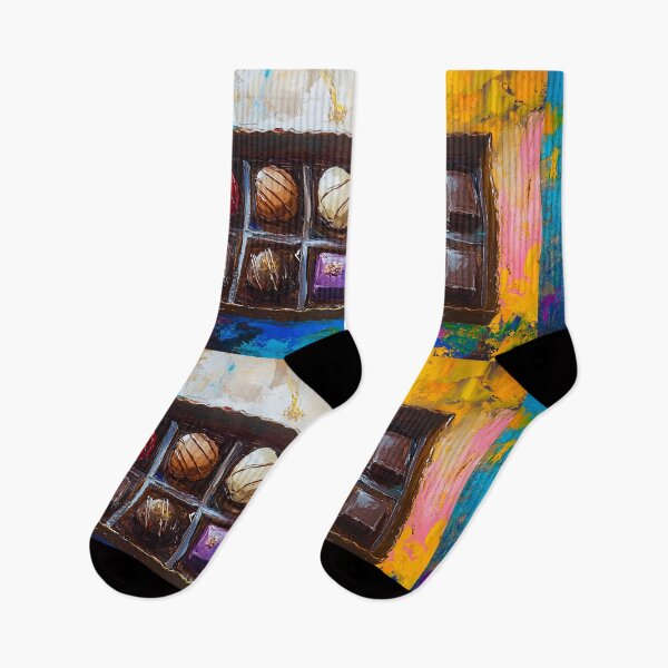Item preview, Assorted Chocolate Box - Vibrant Confections with Swirling Colorful Background Generative AI Art designed and sold by OlfactoART Studio.