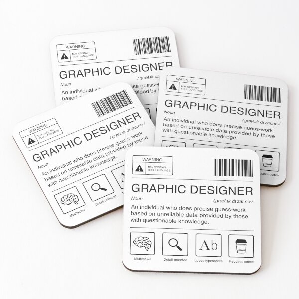 Item preview, Graphic Designer's Bio in Black designed and sold by Hanreb.