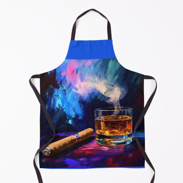Item preview, Whiskey and Cigar - A Dynamic Blend of Smoke and Colorful Elegance Digital Art AI Generated designed and sold by OlfactoART Studio.