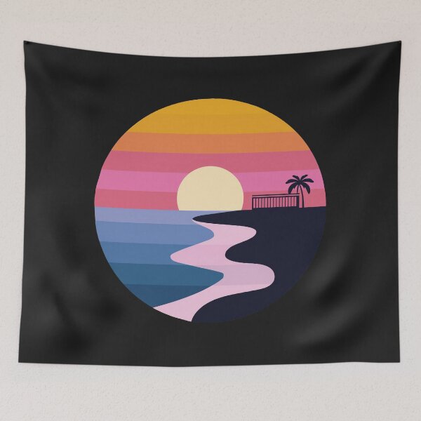 Item preview, Virginia Beach Sunset: Circular Ocean Waves  designed and sold by Farid1Shop.