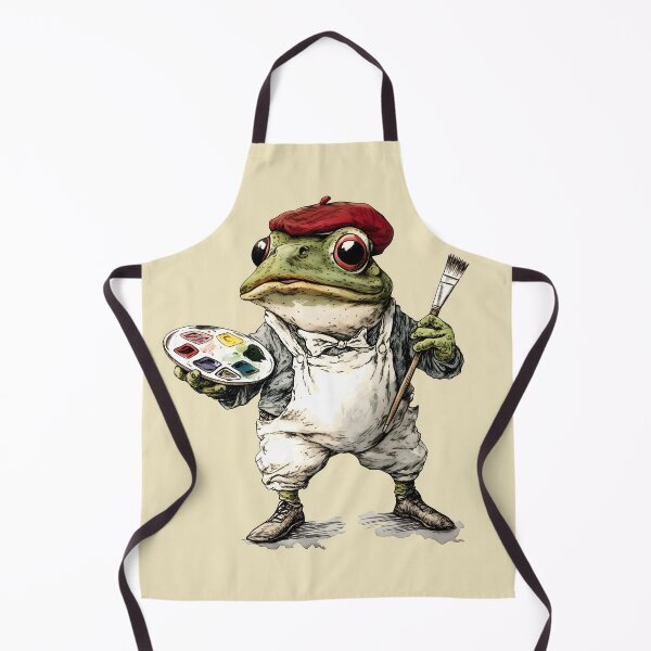 Item preview, Vintage Frog Artist designed and sold by TeaTimePrints.