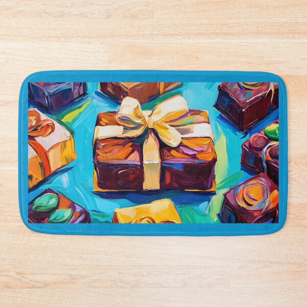 Item preview, Festive Chocolate Gift Boxes - Bold Ribbons and Joyful Celebration in Abstract Fauvism designed and sold by OlfactoART Studio.