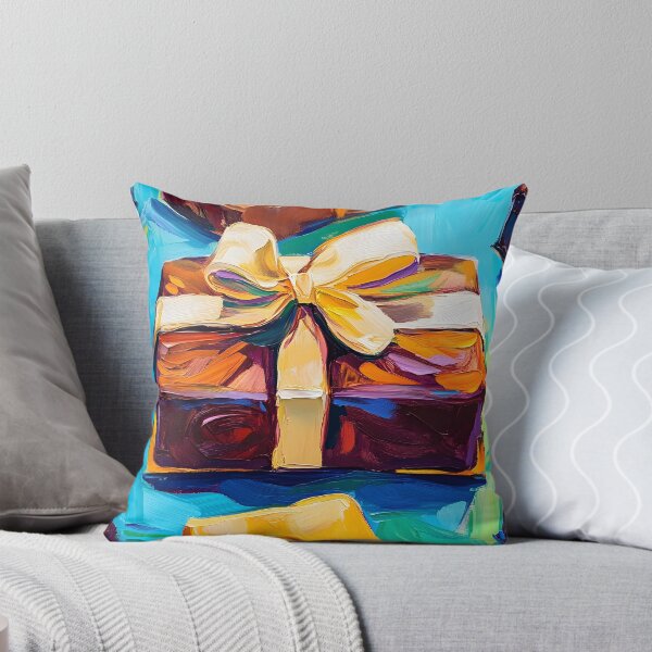 Item preview, Festive Chocolate Gift Boxes - Bold Ribbons and Joyful Celebration in Abstract Fauvism designed and sold by OlfactoART Studio.