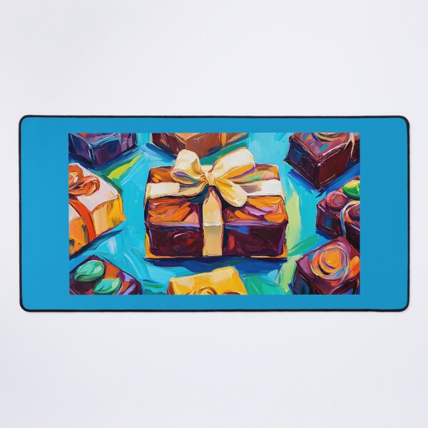 Item preview, Festive Chocolate Gift Boxes - Bold Ribbons and Joyful Celebration in Abstract Fauvism designed and sold by OlfactoART Studio.