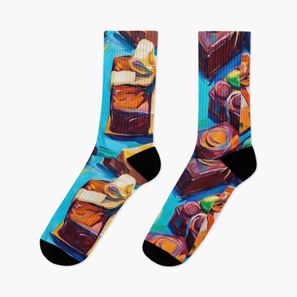 Item preview, Festive Chocolate Gift Boxes - Bold Ribbons and Joyful Celebration in Abstract Fauvism designed and sold by OlfactoART Studio.