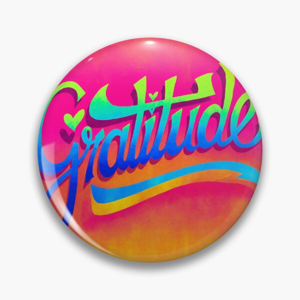 Item preview, Vibrant Gratitude Script Design designed and sold by ArtemisDesignAI.