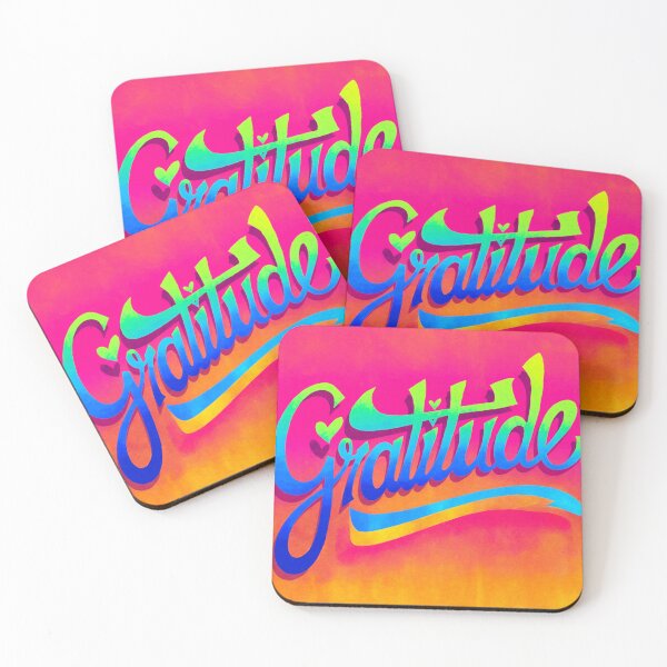 Item preview, Vibrant Gratitude Script Design designed and sold by ArtemisDesignAI.