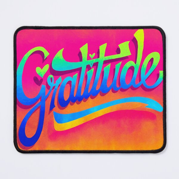 Item preview, Vibrant Gratitude Script Design designed and sold by ArtemisDesignAI.