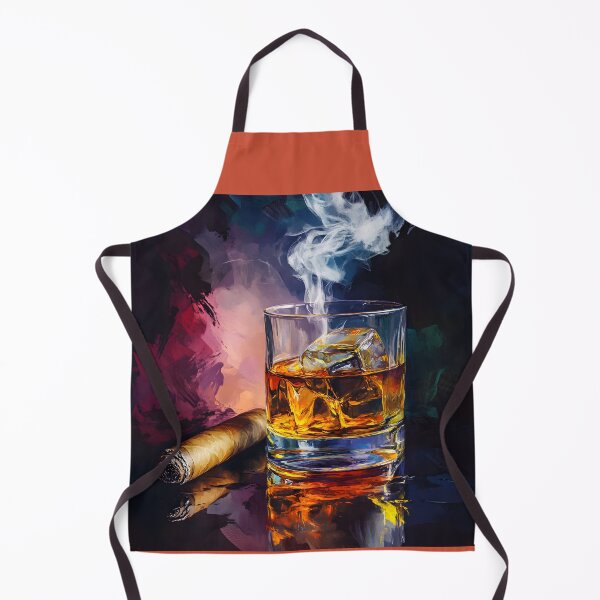 Item preview, Whiskey, Cigar, and Smoke - A Relaxing Moment Captured in Bold Abstract Colors designed and sold by OlfactoART Studio.