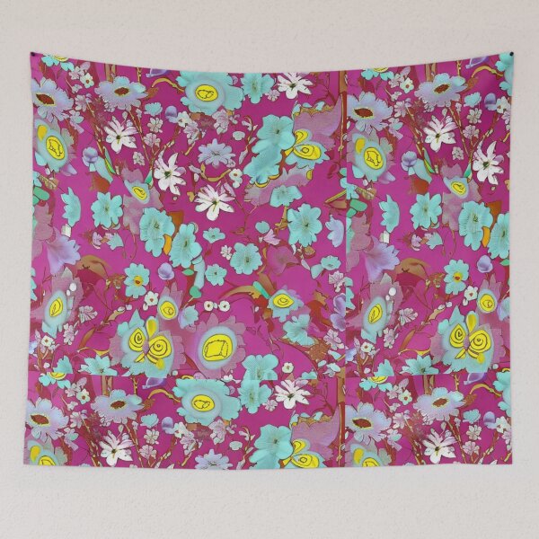 Item preview, purples flower pattern in porcelain style designed and sold by ruiztiger70.
