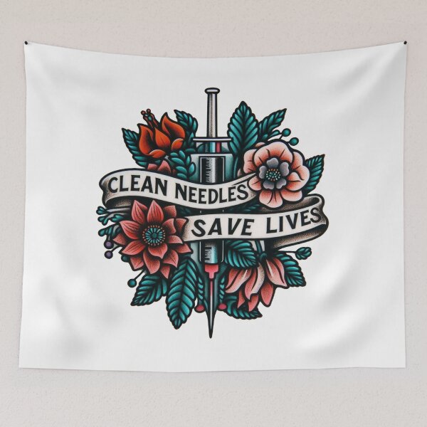 Item preview, Clean Needles Save Lives designed and sold by ZAIKY DREAMS.