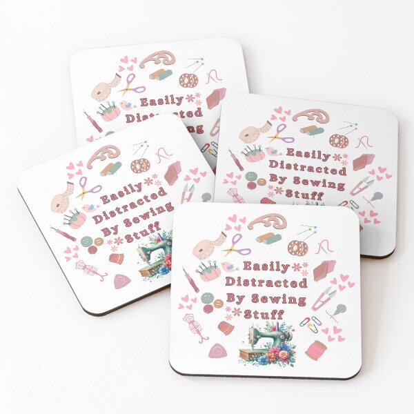 Item preview, Easily Distracted By Sewing Stuff Funny Sewing  designed and sold by Wiss2Arts.