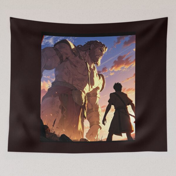 Item preview, David and Goliath Bible Book of Samuel Slingshot designed and sold by tshirtart2024.
