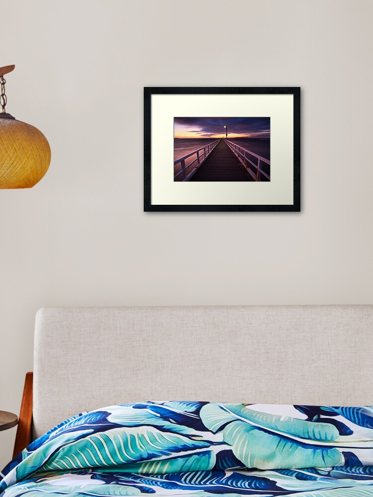 Thumbnail 2 of 7, Framed Art Print, Pre-Dawn Greets Point Lonsdale Pier, Australia designed and sold by Chockstone.