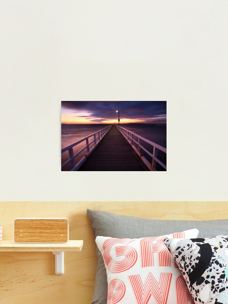 Thumbnail 1 of 3, Photographic Print, Pre-Dawn Greets Point Lonsdale Pier, Australia designed and sold by Chockstone.