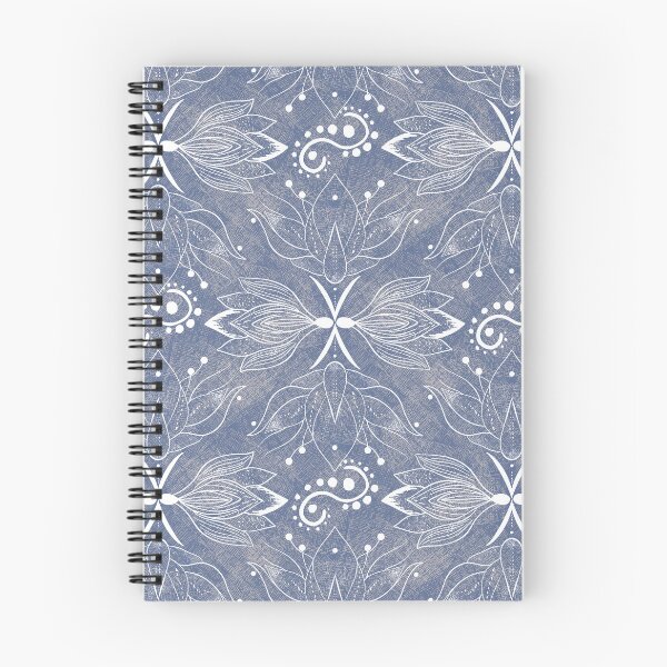 Artikelvorschau, Rustikales blaues Lotus-Mandala-Muster | Elegantes Boho-Design entworfen und verkauft von MindFulStudios.