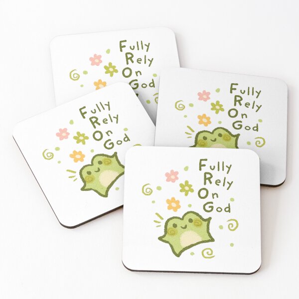Item preview, Fully Rely On God Christian Matcha the Frog Slogan designed and sold by EmiBeeBuzz.