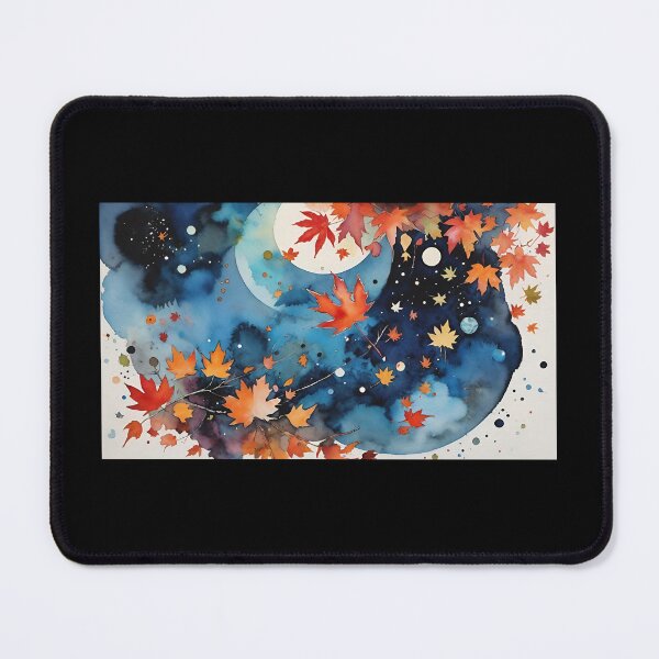 Item preview, Autumn Skies Landscape Watercolor Poster Atomic Pop Art designed and sold by arivervixen.