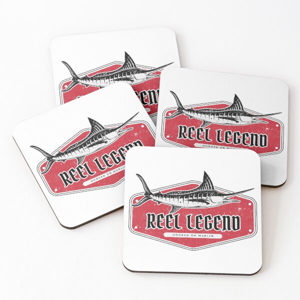Item preview, Reel Legend Hooked on Marlin design for ocean and fish lovers designed and sold by Bacibooks.