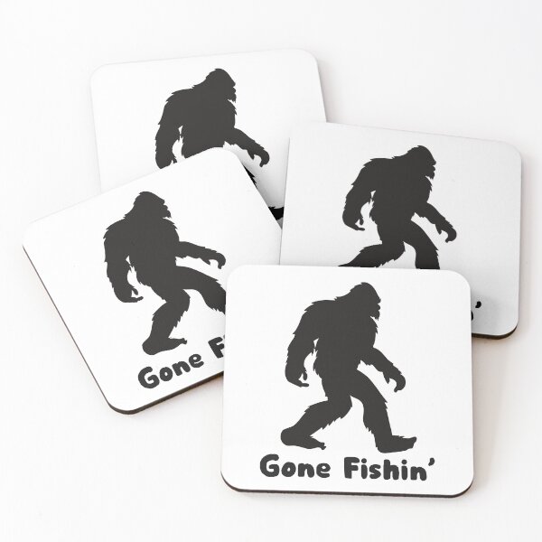Item preview, Gone Fishin’ Bigfoot Sasquatch designed and sold by Skull Fern.