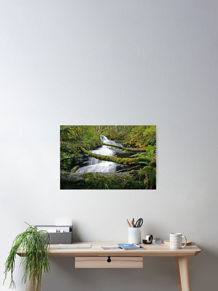 Thumbnail 2 of 3, Poster, Triplet Falls, Otways, Australia designed and sold by Chockstone.