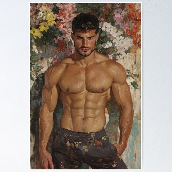 Aperçu de l'œuvre Peinture d'un bel homme torse nu créée et vendue par DiGi007.