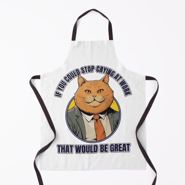 Item preview, Stop Crying Funny Office Cat Meme Office Administrator designed and sold by thecatcouch.