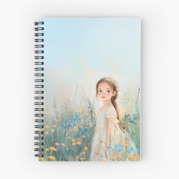 Item preview, Girl with braid among flowers designed and sold by Quijote-.