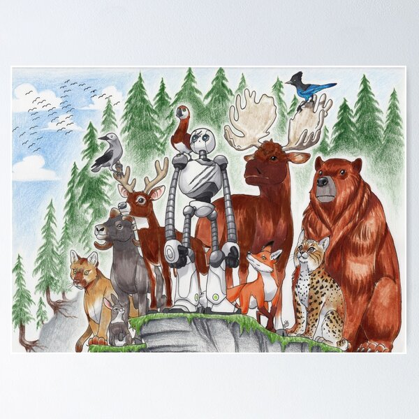 Item preview, El robot salvaje y sus amigos designed and sold by HBOriginalsArt.