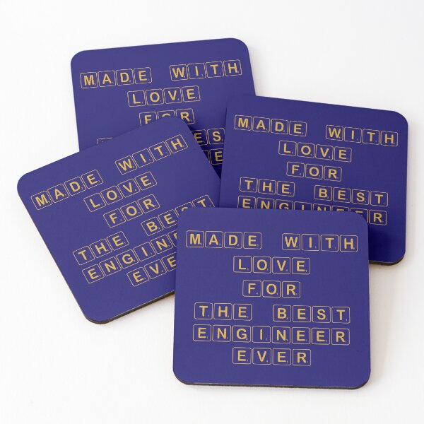 Item preview, "Scrabble-Inspired Design - Made with Love for the Best Engineer Ever" designed and sold by Mahakamel.