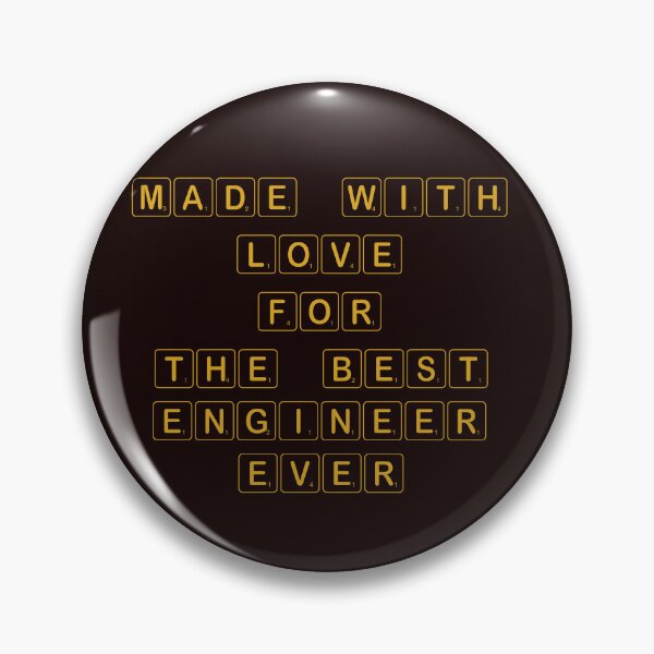 Item preview, "Scrabble-Inspired Design - Made with Love for the Best Engineer Ever" designed and sold by Mahakamel.