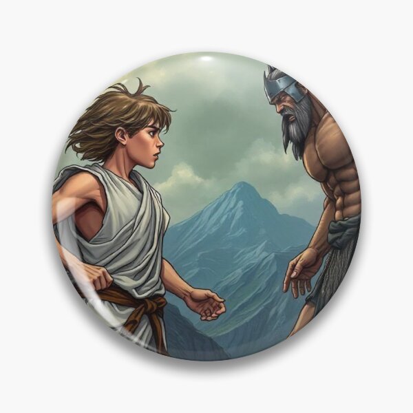 Item preview, David and Goliath, Bible, Book of Samuel, King David, Anime, Manga, Bible Stories, designed and sold by tshirtart2024.