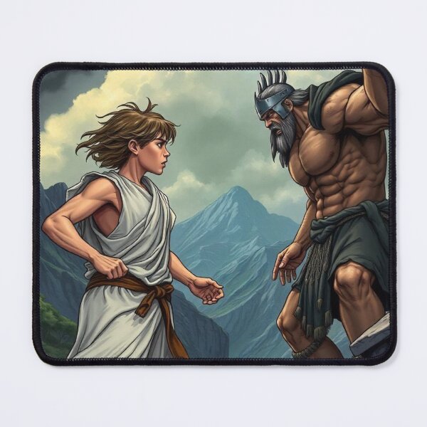 Item preview, David and Goliath, Bible, Book of Samuel, King David, Anime, Manga, Bible Stories, designed and sold by tshirtart2024.