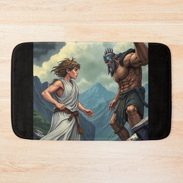 Item preview, David and Goliath, Bible, Book of Samuel, King David, Anime, Manga, Bible Stories, designed and sold by tshirtart2024.