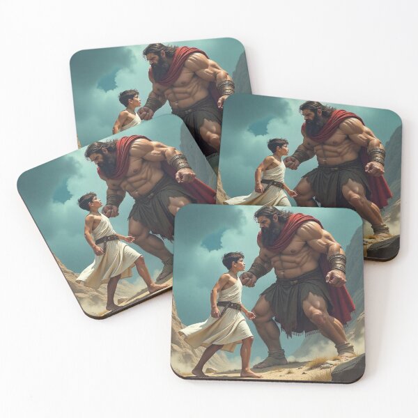 Item preview, David and Goliath, Bible, Book of Samuel, King David, Painting, Bible Stories, designed and sold by tshirtart2024.