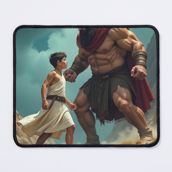Item preview, David and Goliath, Bible, Book of Samuel, King David, Painting, Bible Stories, designed and sold by tshirtart2024.