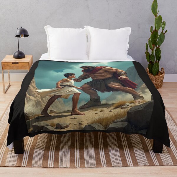 Item preview, David and Goliath, Bible, Book of Samuel, King David, Painting, Bible Stories, designed and sold by tshirtart2024.