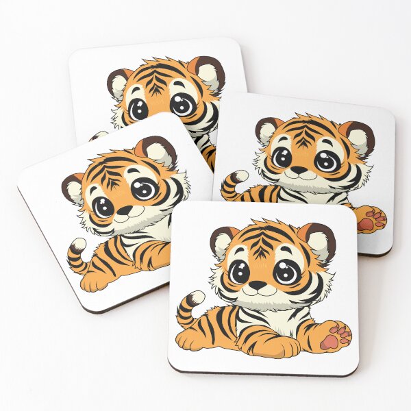 Item preview, Playful Baby Tiger with Big Eyes - Perfect for Animal Lovers - T Shirt Design and Sticker Design designed and sold by CreativeTomb.