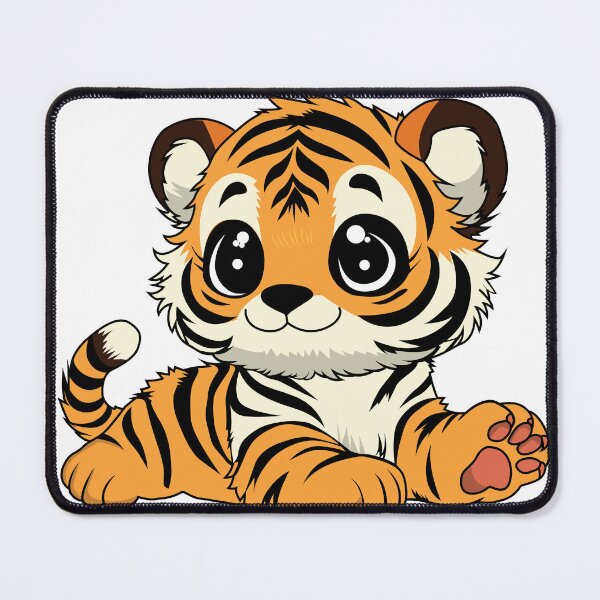 Item preview, Playful Baby Tiger with Big Eyes - Perfect for Animal Lovers - T Shirt Design and Sticker Design designed and sold by CreativeTomb.