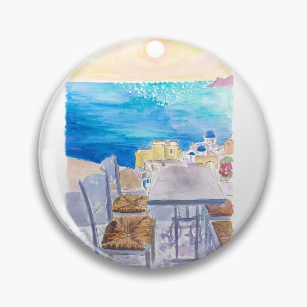 Item preview, Table with View in Santorini Oia Waiting for you in the Aegean designed and sold by artshop77.