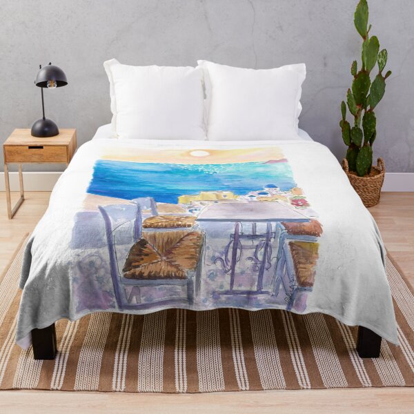 Item preview, Table with View in Santorini Oia Waiting for you in the Aegean designed and sold by artshop77.