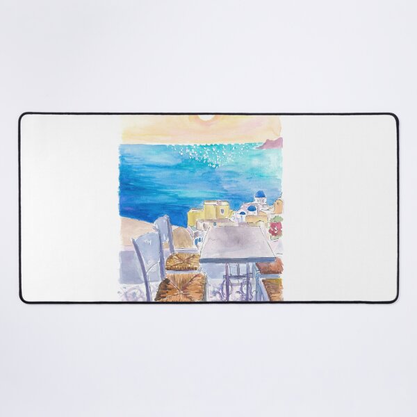 Item preview, Table with View in Santorini Oia Waiting for you in the Aegean designed and sold by artshop77.