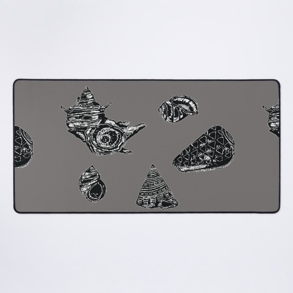 Item preview, Sea shells -black&grey pattern designed and sold by StudioViArt.
