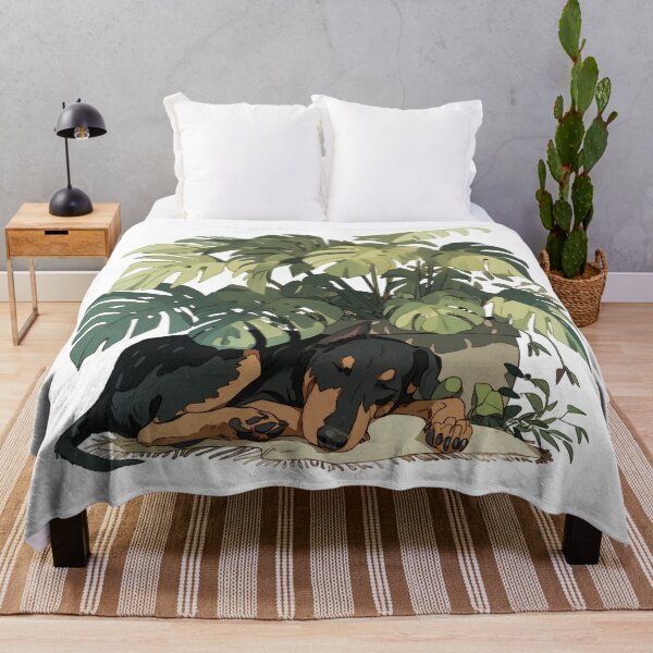 Item preview, Sleeping puppy under monsterra designed and sold by Nowshin Tasnim.