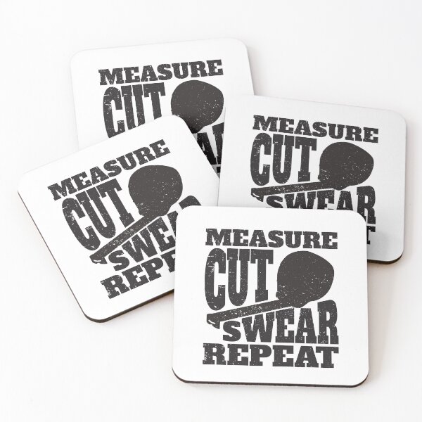 Item preview, Measure Cut Swear Repeat Funny Carpenter Woodworking  designed and sold by thecatcouch.